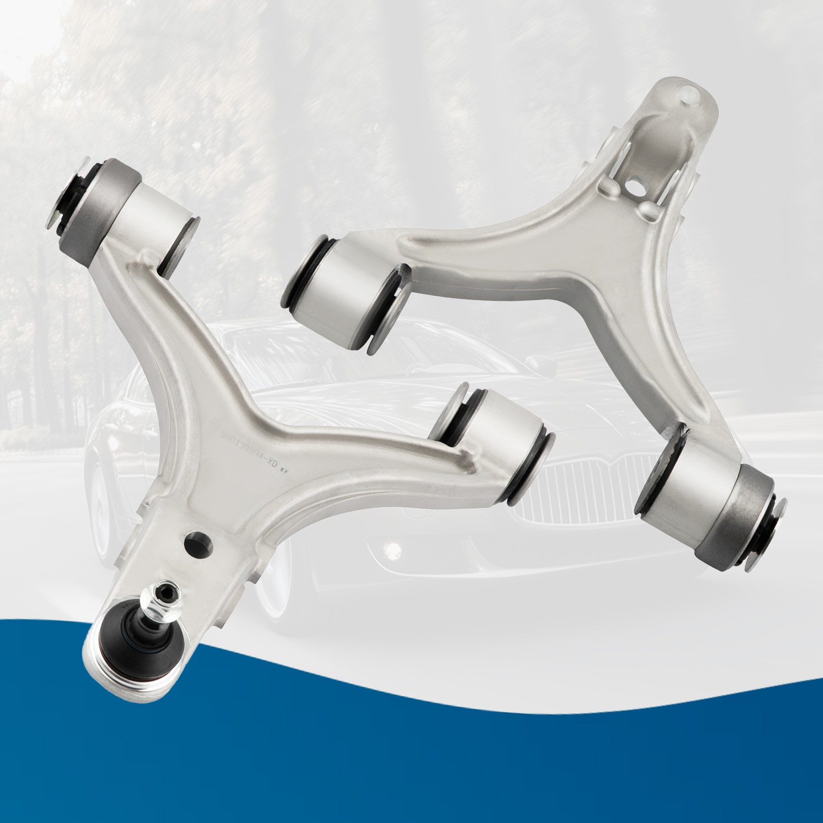 Maserati Quattroporte 2008-2013 Front Lower Control arms Set P/N 980139892