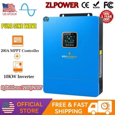 10KW 48V Hybrid Solar Inverter Off-Grid Pure Sine Wave Inverter Parallel 6 Units