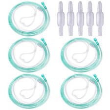 Nasenbrille Silikon 2m 5er Set Knickschutz Sauerstoffger&auml;t Komfort Atmung