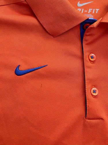 Nike Dri-Fit Florida Gators Men's Large Orange Blue Polo Shirt Embroidered - Picture 5 of 5