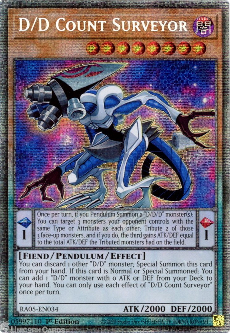 RA05-EN034 D/D Count Surveyor : Starlight Rare 1st Edition Mint YuGiOh Card