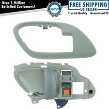 Gray Inner Inside Door Handle w/ Bezel Driver Left LH for Chevy C/K Pickup Truck