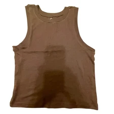 Urban Rebel UR Brown Cropped Tank Top Womens XL Brown Casual Sleeveless Basic