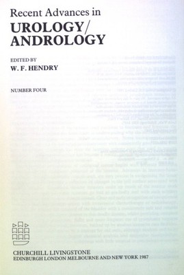 Recent Advances in Urology/Andrology, No 4 (Recent Advances in Urology/Andrology