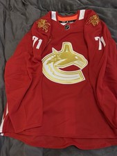 2021 Vancouver Canucks Lunar New Year Game Worn Jersey Zack MacEwen #71 Auto