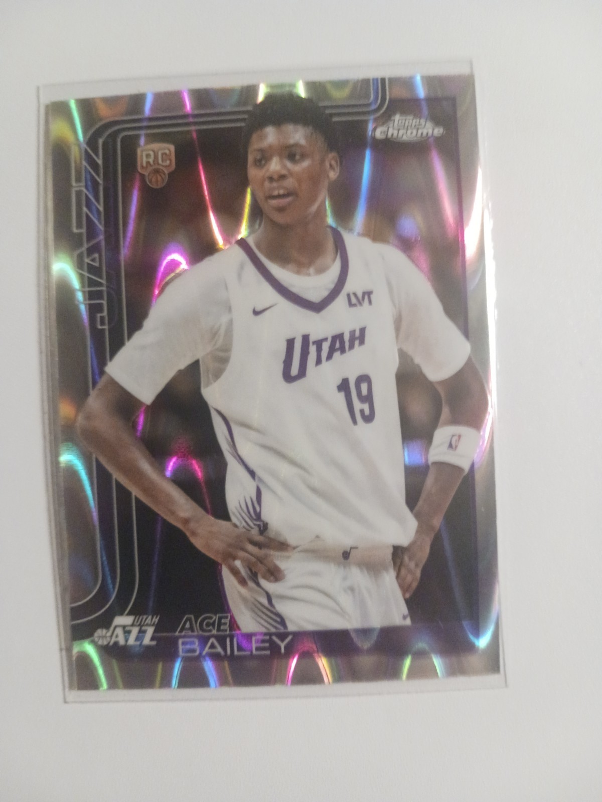 2025-26 Topps Chrome Ace Bailey raywave Refractor  Rookie Card #255