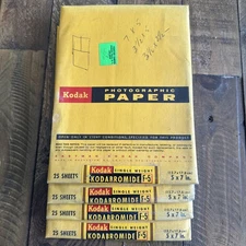 Vintage Kodak Kodabromide F5 SINGLE WEIGHT Photo Paper 5x7” 100 Sheets SEALED