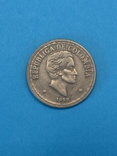 1959 Colombia 20 Centavos Coin Republica de Colombia