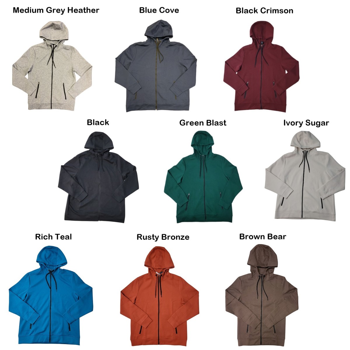 Member's Mark Men's Everyday Full Zip Long Sleeve Active