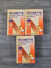 Nicorette Value pack Fruit Chill 2mg Coated Gum 100 Pieces 3 packs EXP 2028