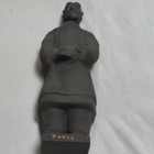 Chinese Terracotta Warrior Style Figurine Statue, Gray Base w/ Gold Characters — photo 1