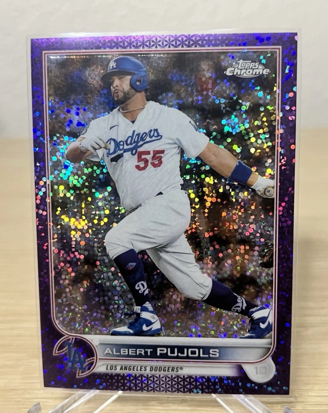 2022 Topps Chrome - Albert Pujols #84 Purple Speckle Refractor /299