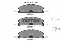 Textar Bremsbelagsatz, Scheibenbremse 2590201 FüR Ford USA