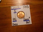 1945 Lincoln Cent Gem BU+ SWEET!!! PQ!!! LOOOOOOOOOOK!!!!