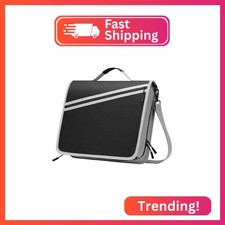 MoKo Zipper Binder with Strap, 3 Inch 3 O Ring, 600 Sheets, Black  Gray