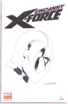 UNCANNY X-FORCE 1 DYNAMIC FORCES SIGNED MARAT MYCHAELS REMARKED DEADPOOL SKETCH