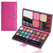 Portable Real Kids Makeup Kit for Girls Washable Children's Play 33 color red