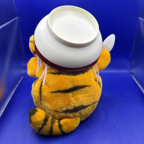 Cuenco y cuchara de pasta de ataque de espagueti de peluche Garfield vintage Dakin 1981 Jim Davis - Imagen 4 de 9