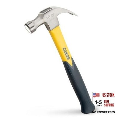 Sure Strike Hammer - Curved Claw Hammer with Smooth Face & Fiberglass 16 oz