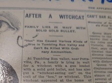 FEB 12, 1912 NEWSPAPER PAGE #2133- WITCH CAT HEX CAUSED VARIOUS WOES