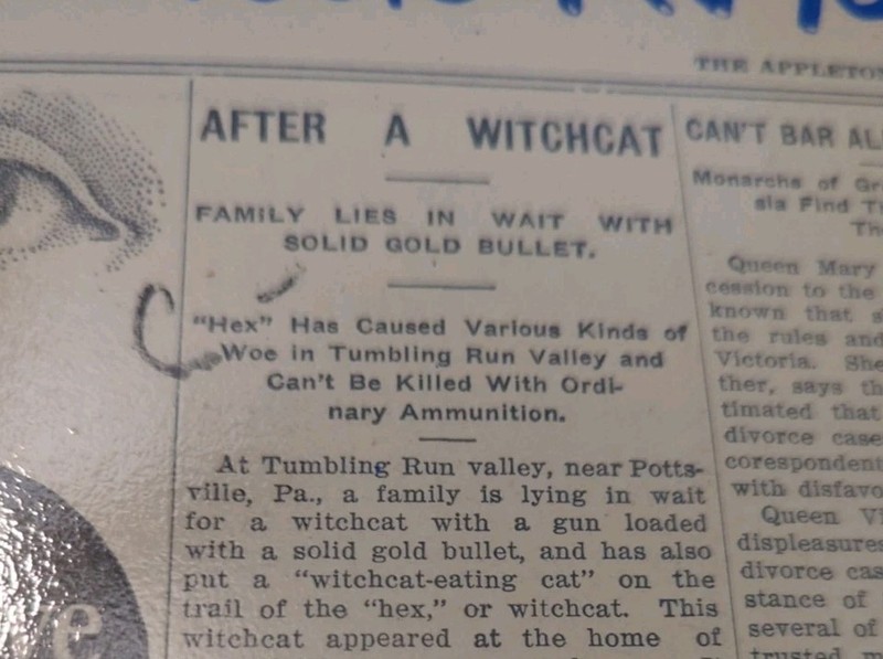 FEB 12, 1912 NEWSPAPER PAGE #2133- WITCH CAT HEX CAUSED VARIOUS WOES
