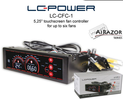 LC-Power LC-CFC-1 Airazor Lüftersteuerung 5,25'' Touchscreen Fan Controller