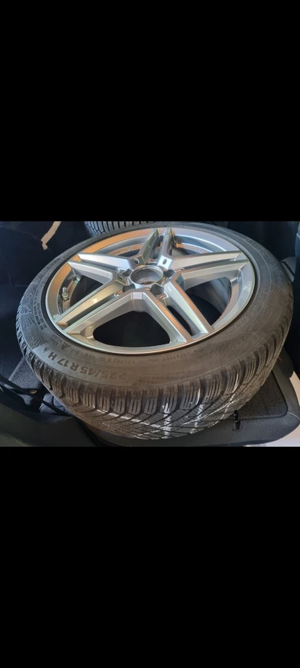 4x Alufelgen 7,5x17 5/112 52,5 METAL-GREY RIAL mit WR 225/45R CONTINENTAL TS-860 - Bild 2 von 4