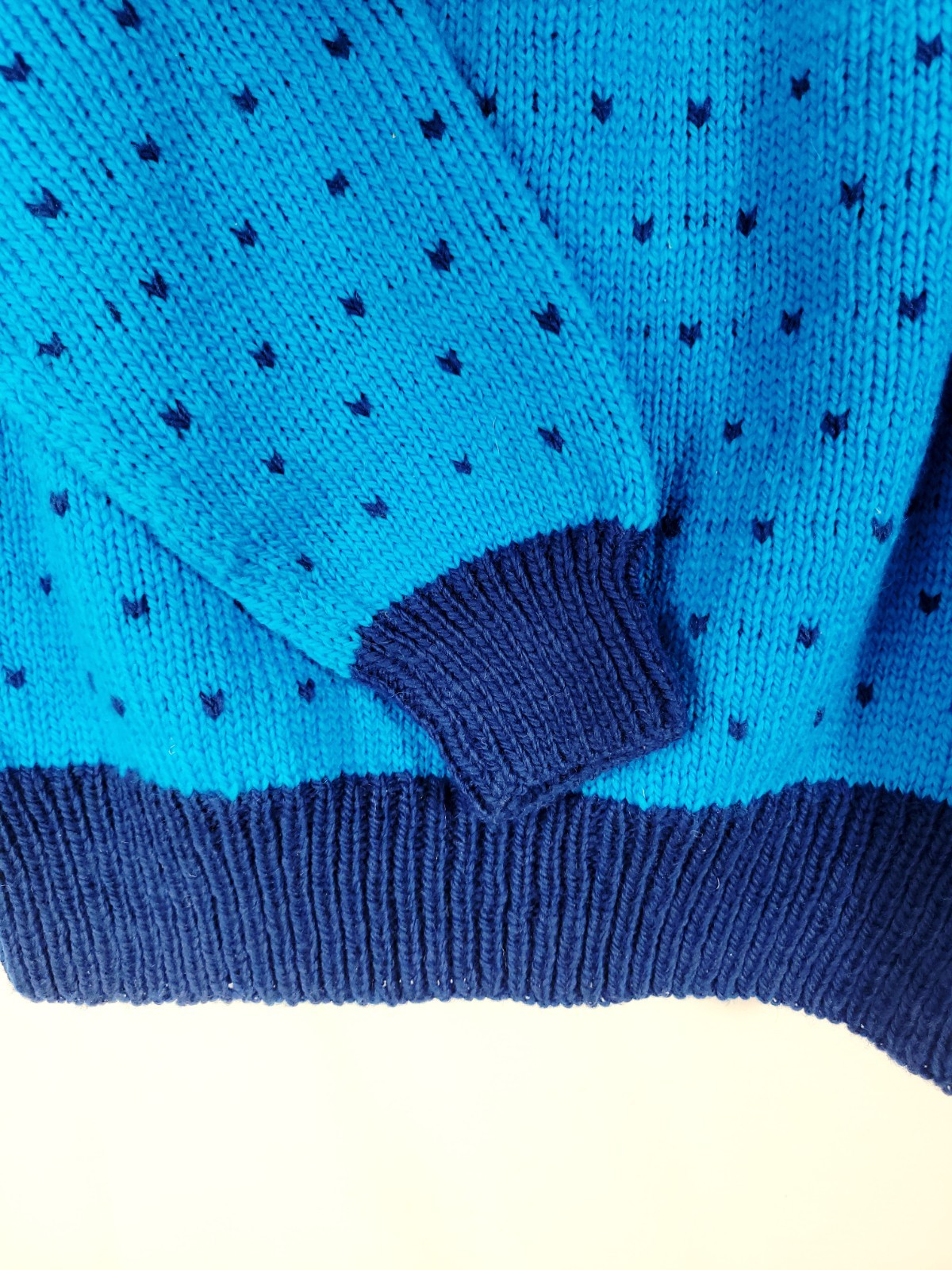 Vintage Nomadic Traders Sheepwool Pullover Blue S… - image 3