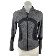Lululemon Find Your Bliss Gray Zip Up Long Sleeve Reversible Activewear Jacket S