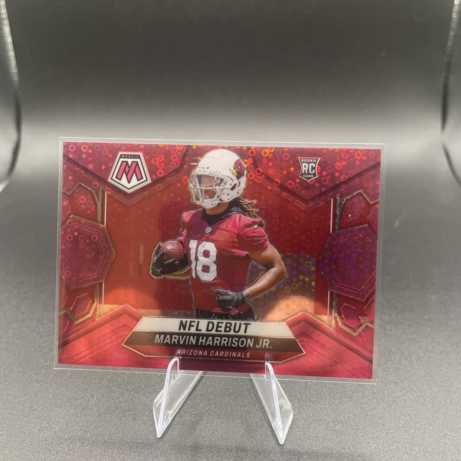 2024 Panini Mosaic NFL Debut Marvin Harrison Jr. No Huddle Pink Disco Prizm /20