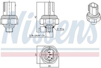 Nissens 301070 Druckschalter, Klimaanlage