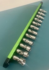 Gearwrench 14 Metric Swivel Sockets 80311 New 5mm-15mm With Magnetic Rail. Gearwrench 14 Metric Swivel Sockets 80311 New 5mm-15mm With Magnetic Rail.