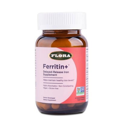 Flora Ferritin+ DelayedRelease Iron Supplement  PlantBased Iron Supplement  B...