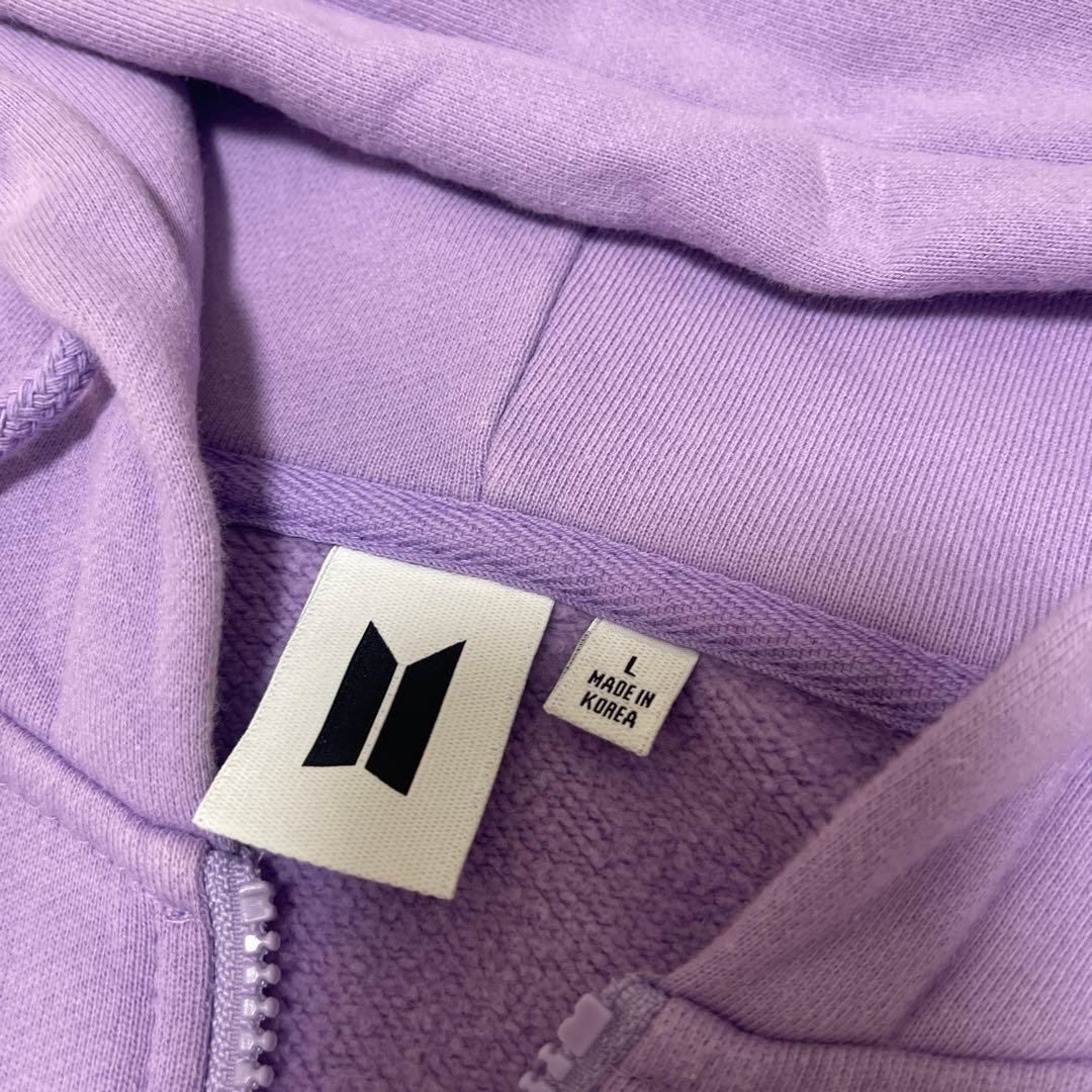 BTS Yet to Come in BUSAN Official Zip-Up Hoodie Size L Purple