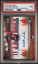 2024 Bowman Walker Jenkins Chrome Scouts' Top 100  Auto /99 #BTPA-11 PSA 9