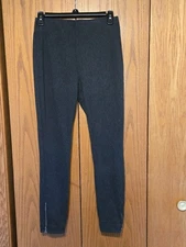 Women's Utopia by Hue Dark Gray Zipper Bottom Leggings Size Small