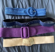 Vintage Lot Ladies Women Fashion Belts. 5 Belts