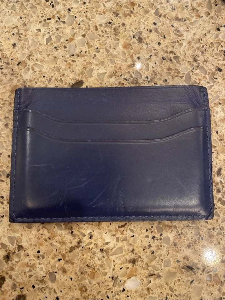 Hombre J. Cartera de cuero Crew azul marino 1 Peace Foto 2 de 2
