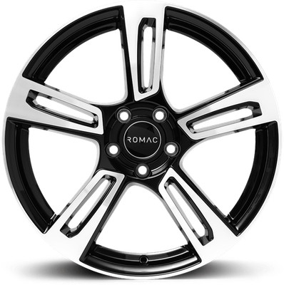 ROMAC EDGE 17x7 ET42 4x108 SCHWARZ/POLIERT (Last 690kg) RMEDG G7530BMF - 4er SET