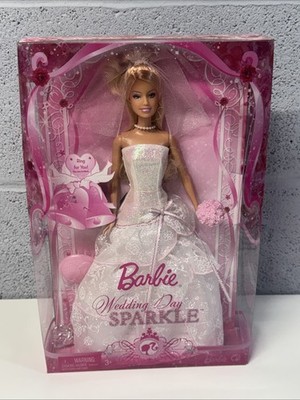 Barbie Wedding Day Sparkle Doll White Dress N4970 Mattel New Age 3+ READ