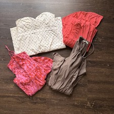 Women’s Vacation Dress Lot 4 Pc Sundress Maxi Strapless Volcom Small Medium