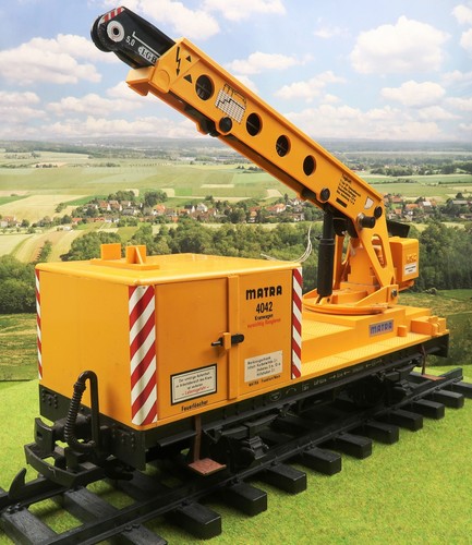 LGB Spur G 40420 (4042) MATRA Kranwagen Kran Güterwagen orange Lehmann | Zustand: Gebraucht