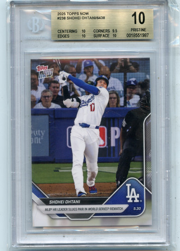 2025 TOPPS NOW #238 SHOHEI OHTANI /6438, LOS ANGELES DODGERS - BGS 10 (51987)B