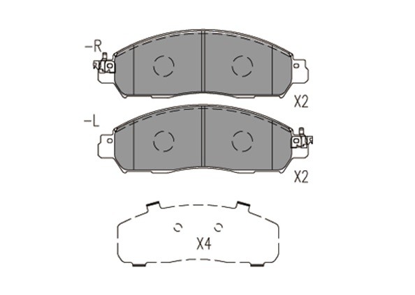 Plaquettes de frein D23 Nissan D10604JA0A D10604KH0C pour remplacement de frein avant