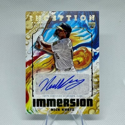 2025 Topps Inception Nick Kurtz RC Immersion Auto Gold /20 Rookie IIA-NK