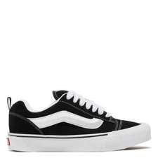 Vans Black Suede Knu Skool Low-Top Sneakers Black/White M13/W14.5