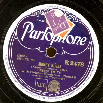 BESSIE SMITH -Blues Singer- Money Blues/ Muddy Water Schellackplatte S8755