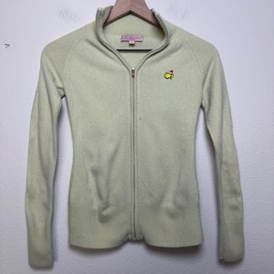 Masters Peter Millar Women 100% Pure Cashmere Cardigan Full Zip Sweater XS Golf