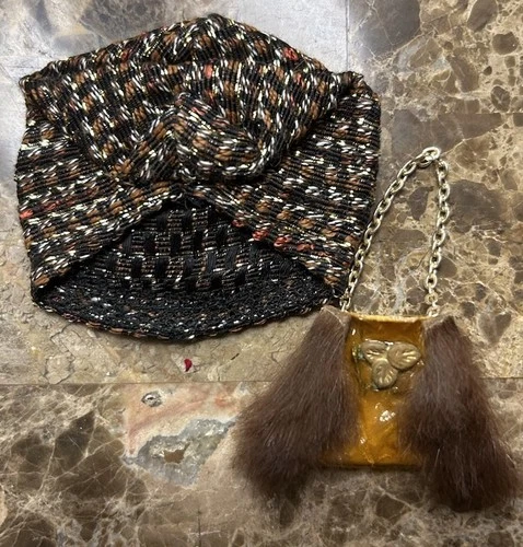 1960s Vintage Barbie Doll Outfit Saturday Matinee #1615 Purse & Hat