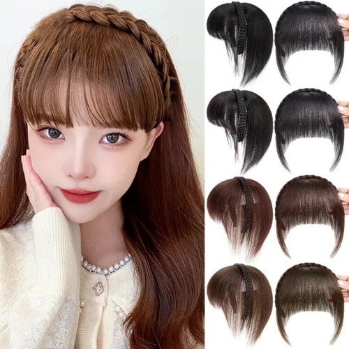 Invisible Bangs Hair Hoop Synthetic Natural Hair Clip Wig Bangs Headband Women - Picture 4 of 14